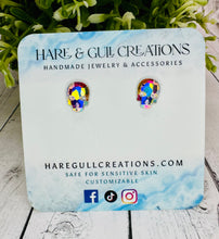 Load image into Gallery viewer, Rhinestone Skull Studs