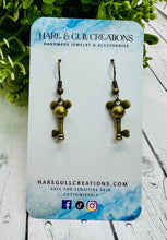 Load image into Gallery viewer, Lock N Key Mouse Earrings
