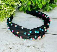 Load image into Gallery viewer, Multi-Color Pearl Black Headband
