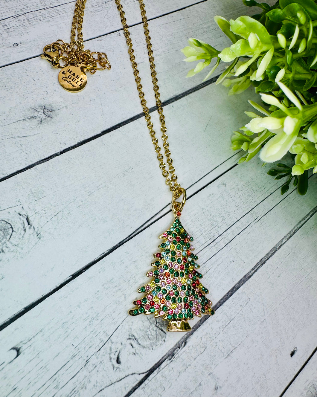 Gold Christmas Tree 🎄 Necklace