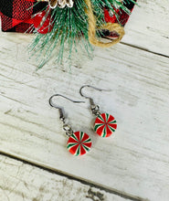 Load image into Gallery viewer, Red &amp; Green Peppermint Candy Dangles
