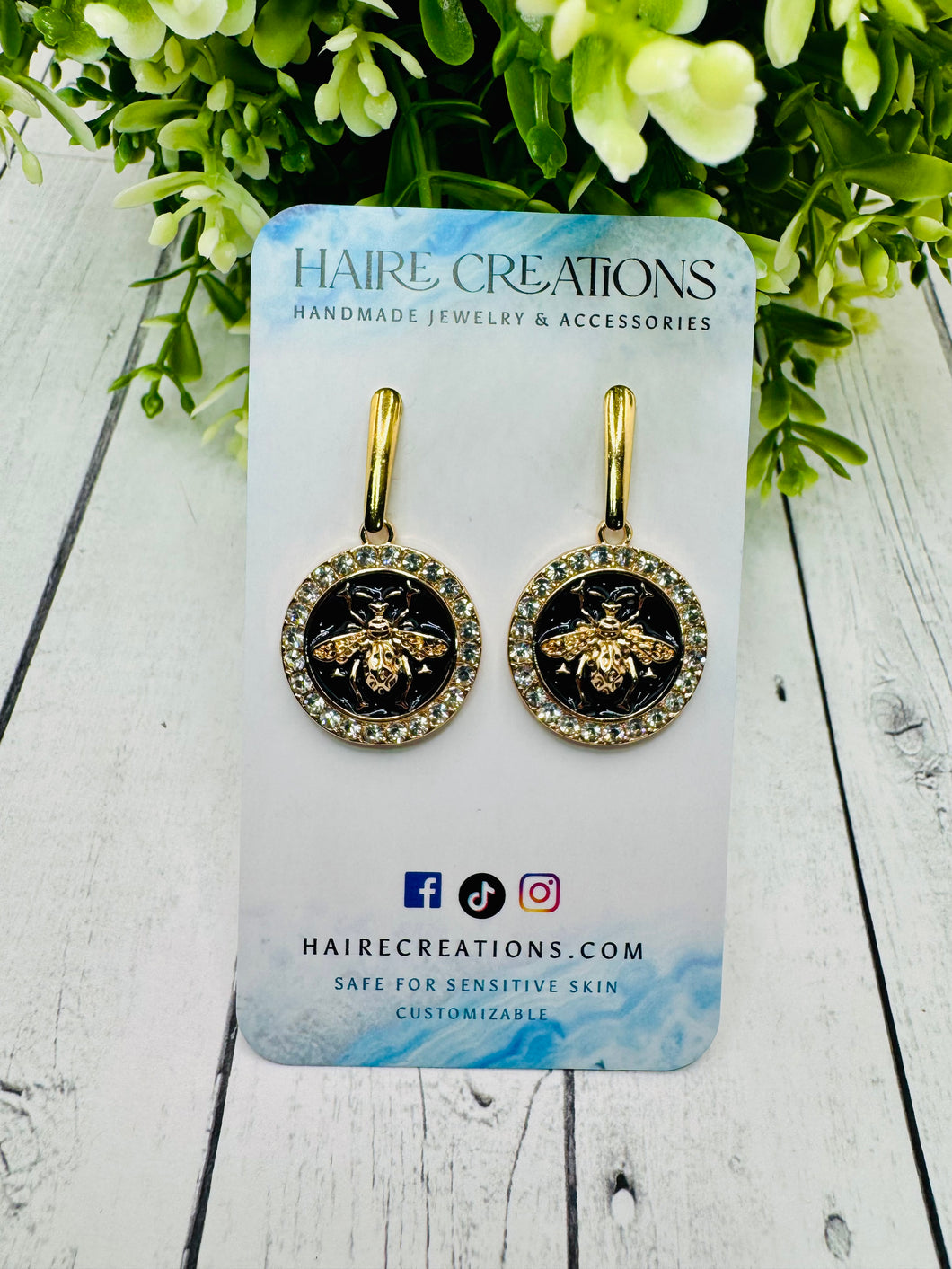 Designer Inspired Vintage Bee Studs