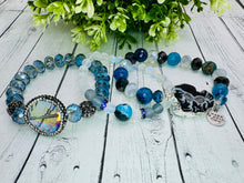 Load image into Gallery viewer, Blue Triple Bracelet Stack
