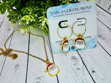 Load image into Gallery viewer, Santa Claus Hoops &amp; Necklace
