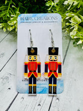 Load image into Gallery viewer, Red Nutcracker Post Back Dangles

