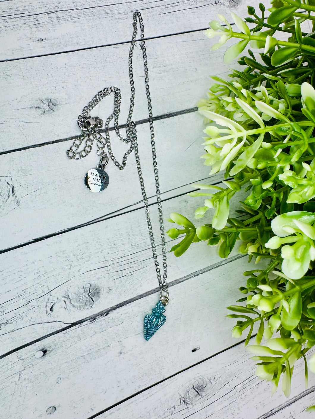 Blue Shell Necklace