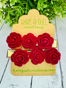 Rose Hair Clips