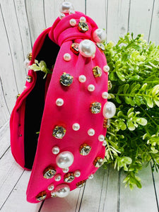 ‼️ SALE ‼️ Pink Beaded Knot Headband