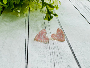 Love Story Acrylic Heart Studs