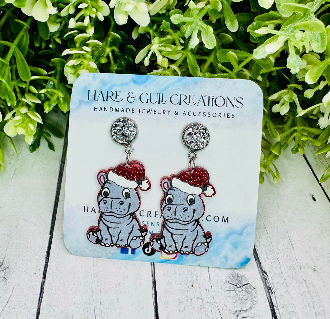 Holiday Hippo Dangles