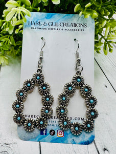 Turquoise Daisy Earrings