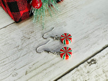 Load image into Gallery viewer, Red &amp; Green Peppermint Candy Dangles
