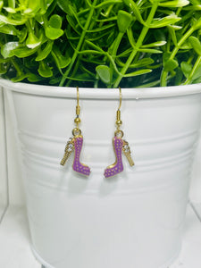 Crystal Stiletto Heel Earrings