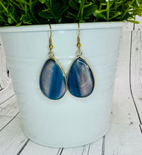 Load image into Gallery viewer, Genuine Blue Abalone Shell Earrings
