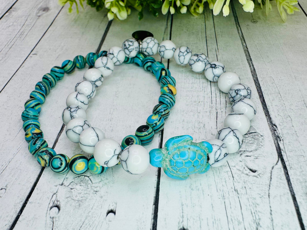 Seaside Wonders Genuine Bracelet Stack