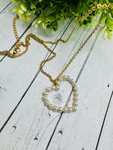 Load image into Gallery viewer, Keeper of the Sea - Pearl Heart Necklace
