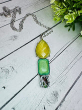 Load image into Gallery viewer, Elegant Green Emerald Necklace &amp; Earring Set
