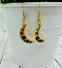 Load image into Gallery viewer, Moon🌙  Rhinestone Dangles
