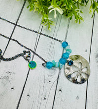 Load image into Gallery viewer, Beaded Sand Dollar necklace with Shell
