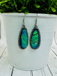 Green Fire Opal Dangles