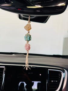 Stone Rearview Car Ornament