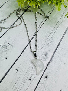 Crystal Quartz Moon Stone Necklace