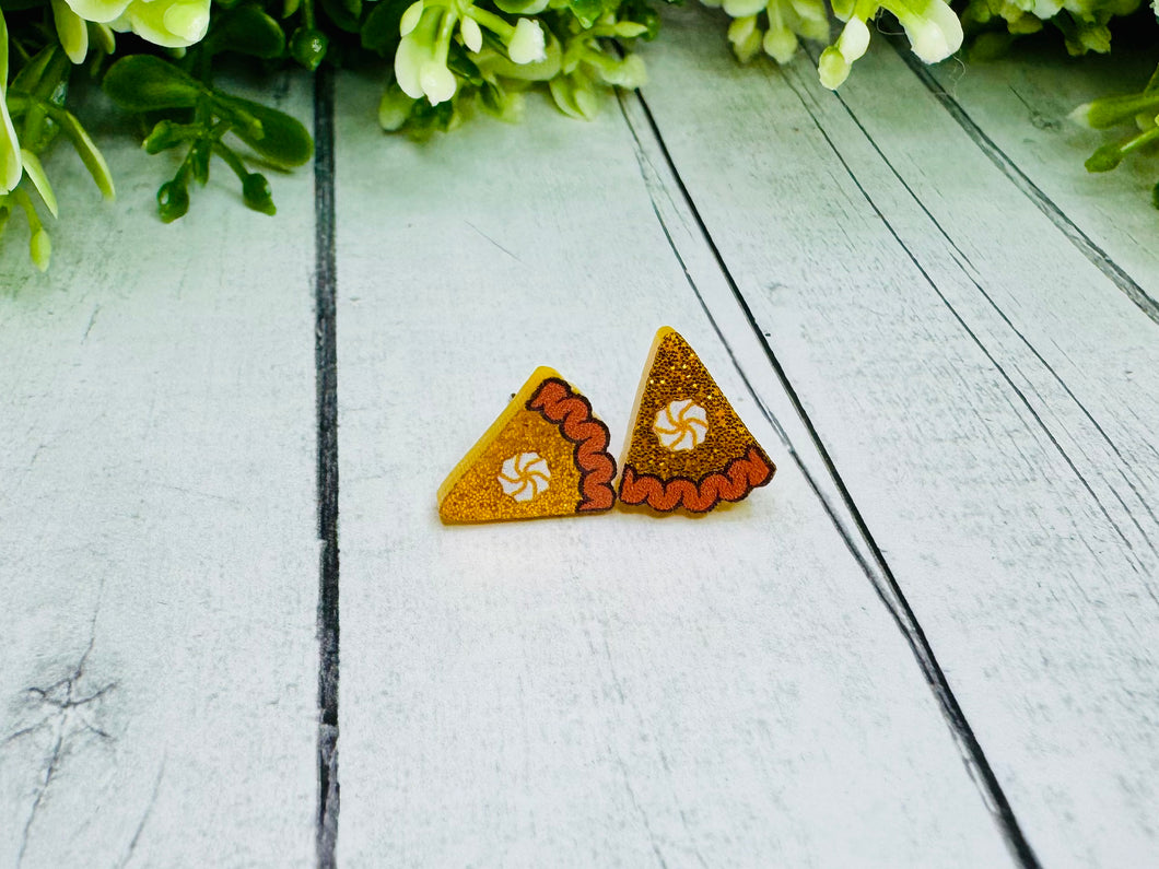 Pumpkin Pie Slice Studs