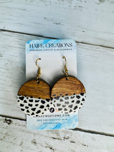 TRENDING 🔥 Spotted Acrylic & Wood Dangles