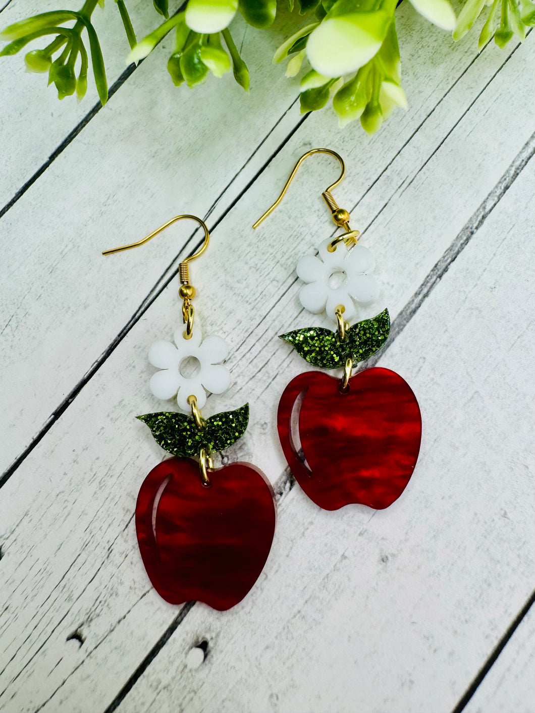 Apple Picking Acrylic Dangles