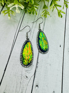 Green Fire Opal Dangles