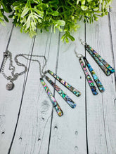 Load image into Gallery viewer, Designer Inspired Abalone Shell Necklace &amp; Earrings Set

