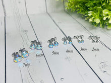 Load image into Gallery viewer, Aurora Borealis CZ studs - Multiple Sizes
