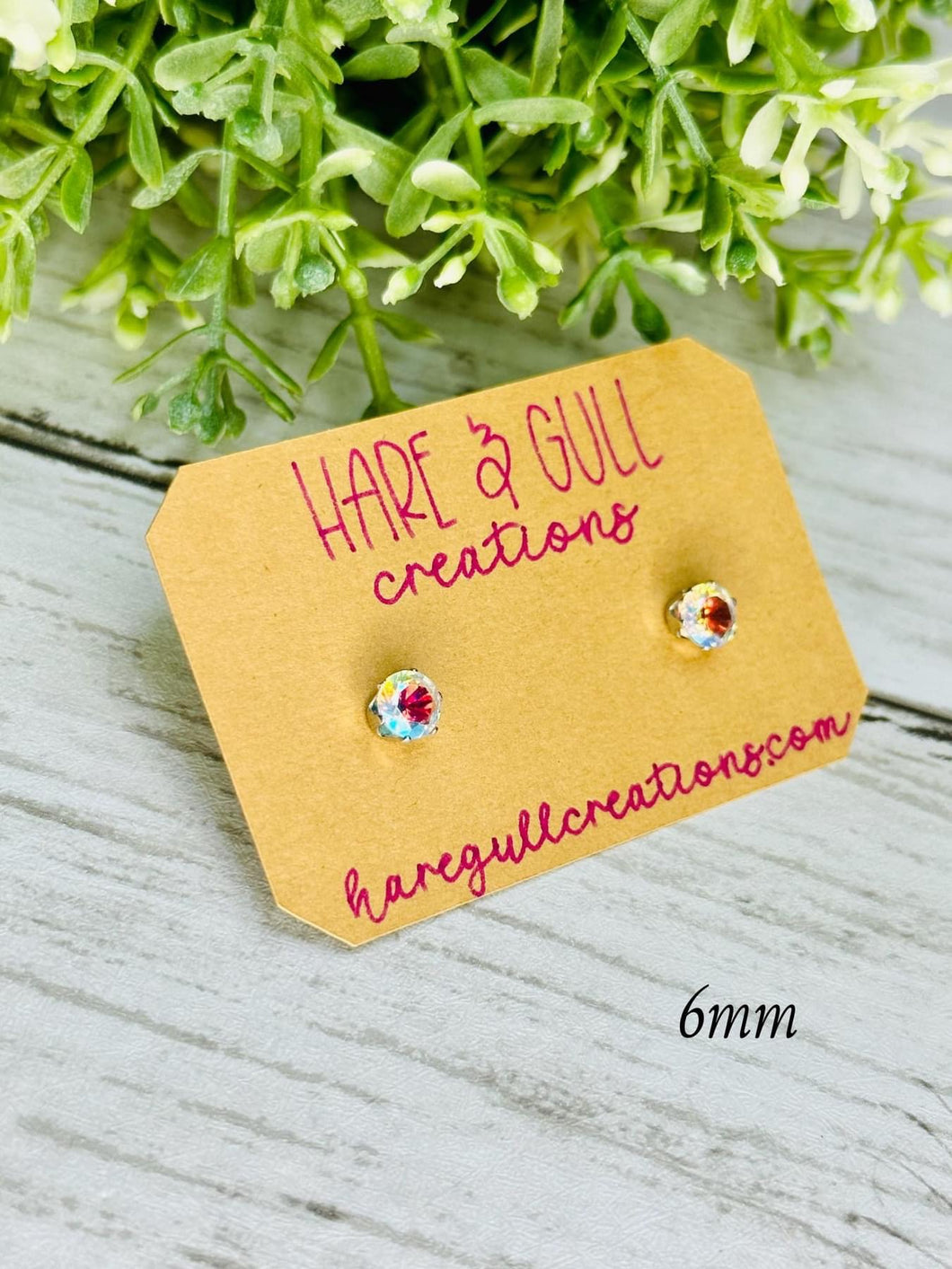 Aurora Borealis CZ studs - Multiple Sizes