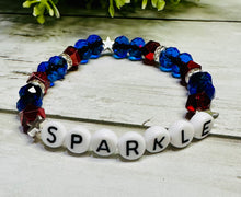 Load image into Gallery viewer, Born to Sparkle ✨ 🇺🇸 Beaded Bracelet
