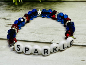 Born to Sparkle ✨ 🇺🇸 Beaded Bracelet