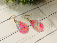 Load image into Gallery viewer, Pink Hibiscus Acrylic Dangles
