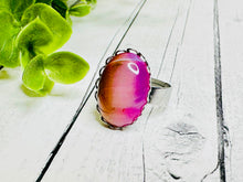 Load image into Gallery viewer, Genuine Pink Striped Agate Stone Ring
