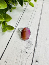 Load image into Gallery viewer, Genuine Pink Striped Agate Stone Ring
