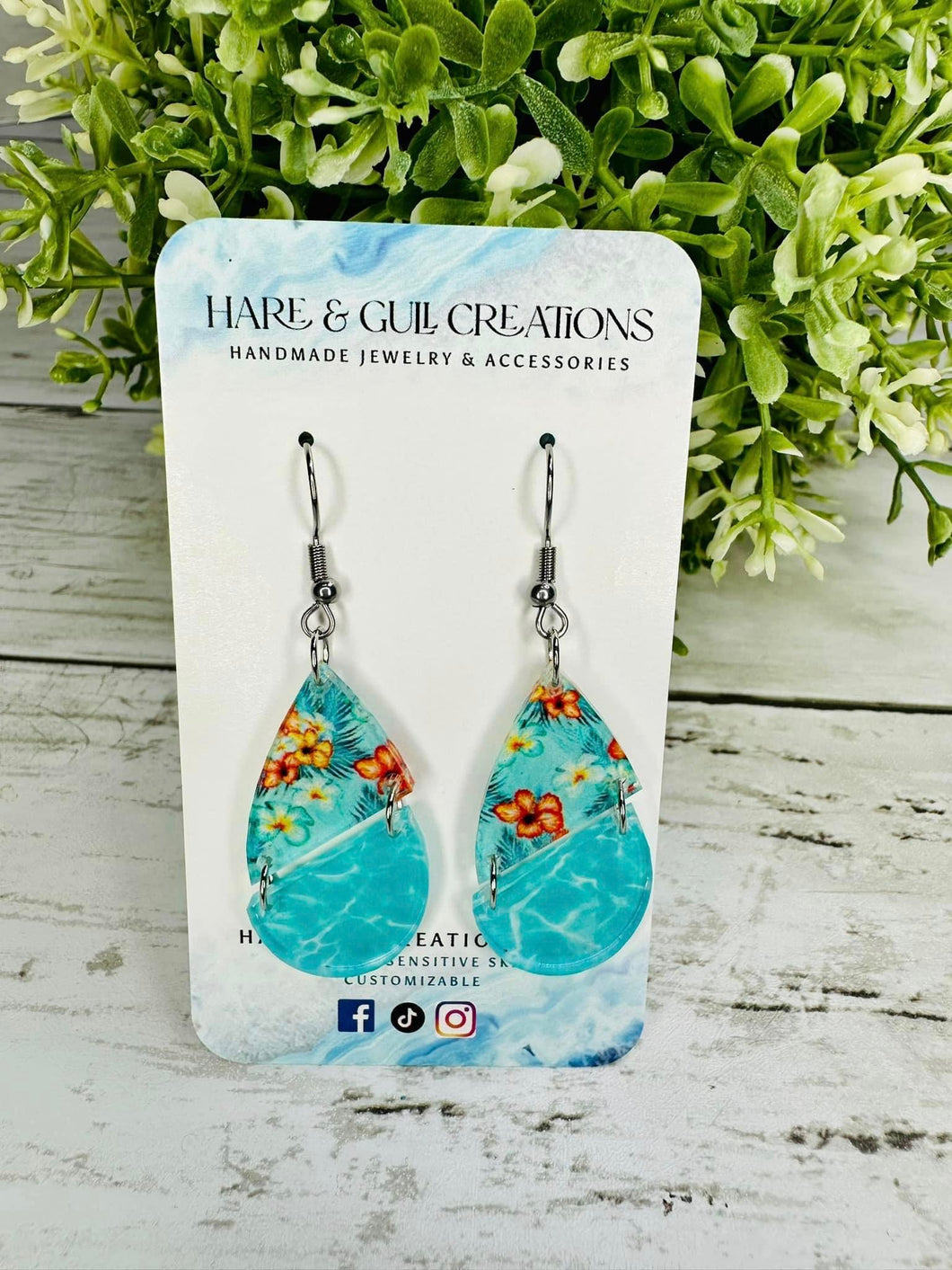 A touch of Hawaii Acrylic Dangles