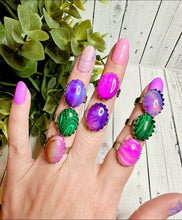 Load image into Gallery viewer, Genuine Purple Striped Agate Stone Ring

