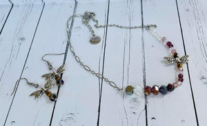 Metallic Mauve Dragon Fly Set - sold individually