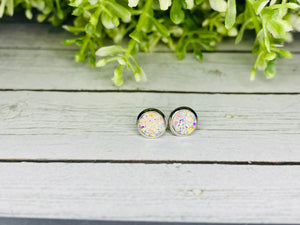 Diamond in the Rough Druzy 🌈 6mm Druzy Earrings