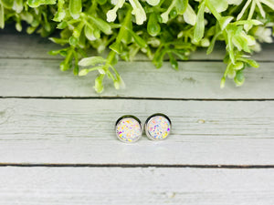 Diamond in the Rough Druzy 🌈 6mm Druzy Earrings