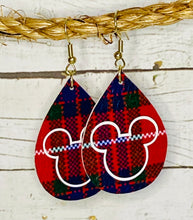 Load image into Gallery viewer, Plaid Sweater Mouse Dangles
