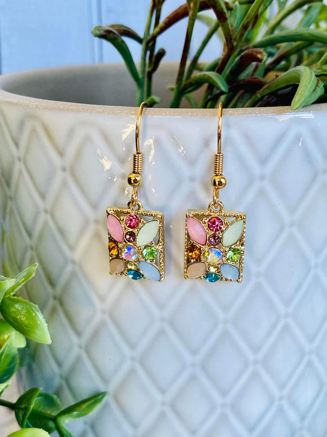 Vintage Mosaic Dangle earrings