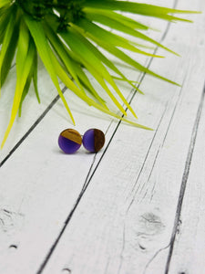 Color Pop Wood & Resin Earrings - 10mm