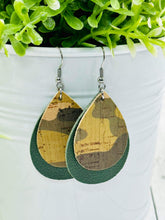 Load image into Gallery viewer, Army Green Camo Print  Dangles
