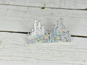 50th Anniversary Castle Earrings - 12mmX14mm