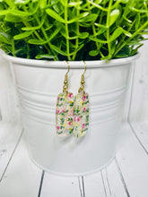 Load image into Gallery viewer, Wildflower Pink &amp; Yellow Floral Acrylic Dangles - style 3
