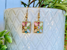 Load image into Gallery viewer, Vintage Mosaic Dangle earrings
